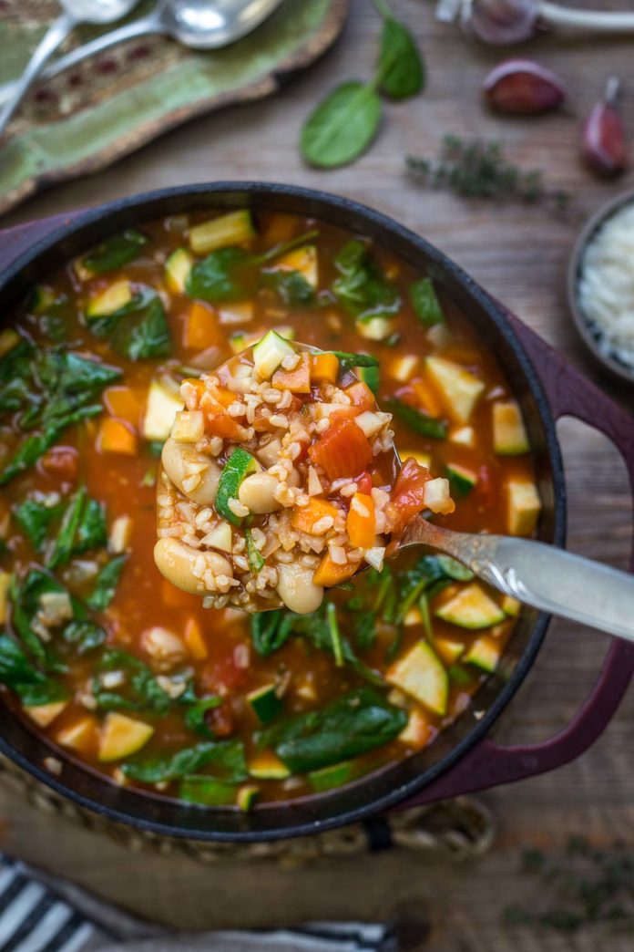 Minestrone Soup with Rice and White Beans | Recipe | Elle Republic