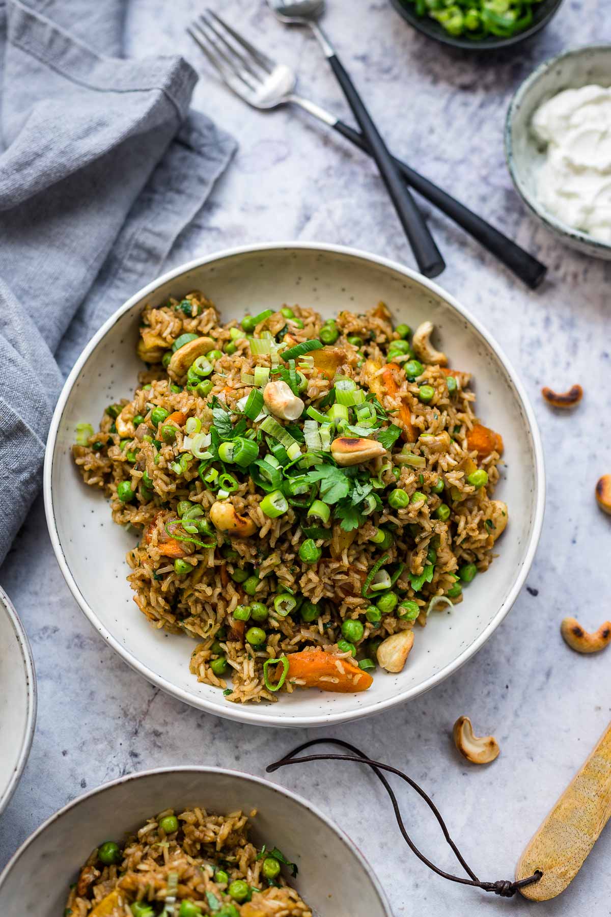 Curried Rice with Roasted Carrots