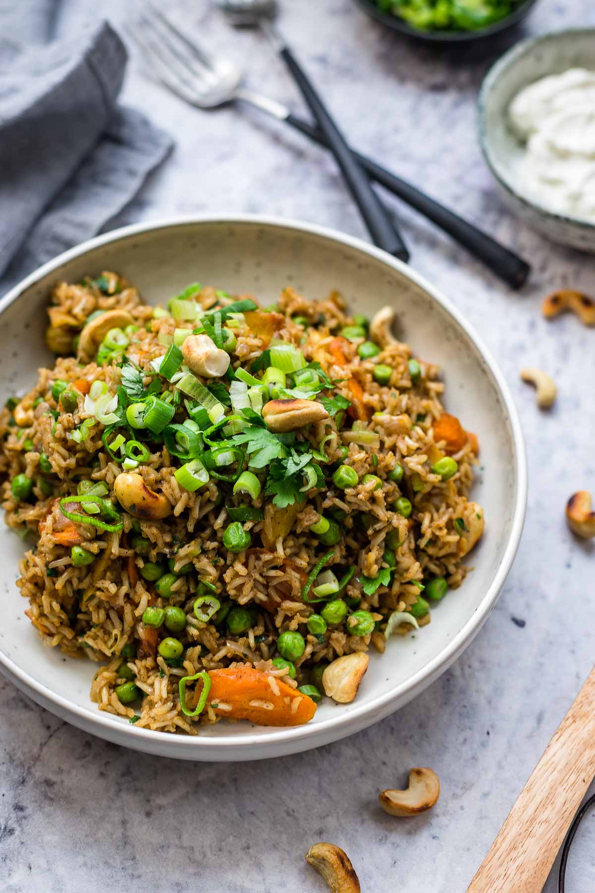 Curry Reis mit Gemüse, Indischer Reis vegetarisch Rezept