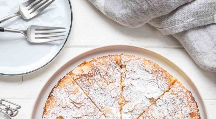 Mandelkuchen mit Ricotta und Zitrone (ohne Mehl), glutenfreies Rezept