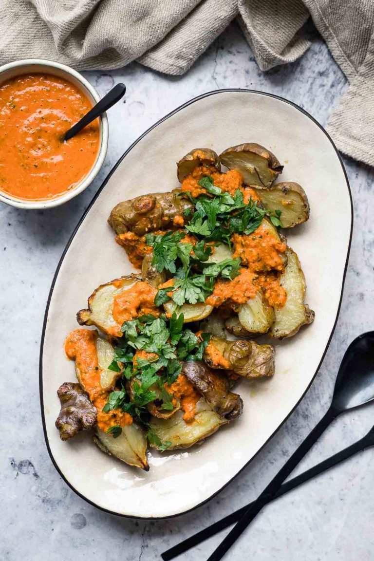 Geröstete Topinambur mit Romesco Sauce Rezept