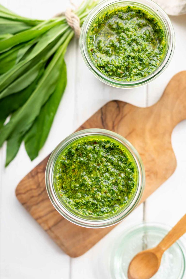 Wild Garlic Pesto with Hazelnuts