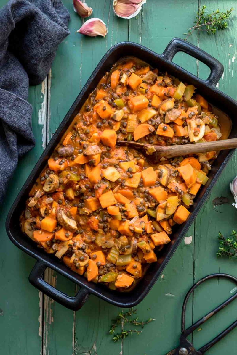 Füllung für vegetarisches Gemüseauflauf