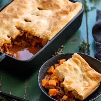 Vegetable Pot Pie with Sweet Potato & Lentils