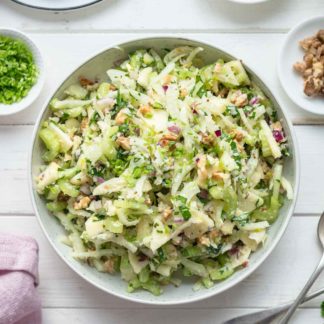 Sellerie Salat mit Apfel, Fenchel mit Parmesan