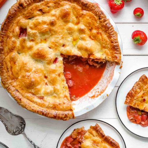 Strawberry Rhubarb Pie with Spelt Flour | Recipe | Elle Republic