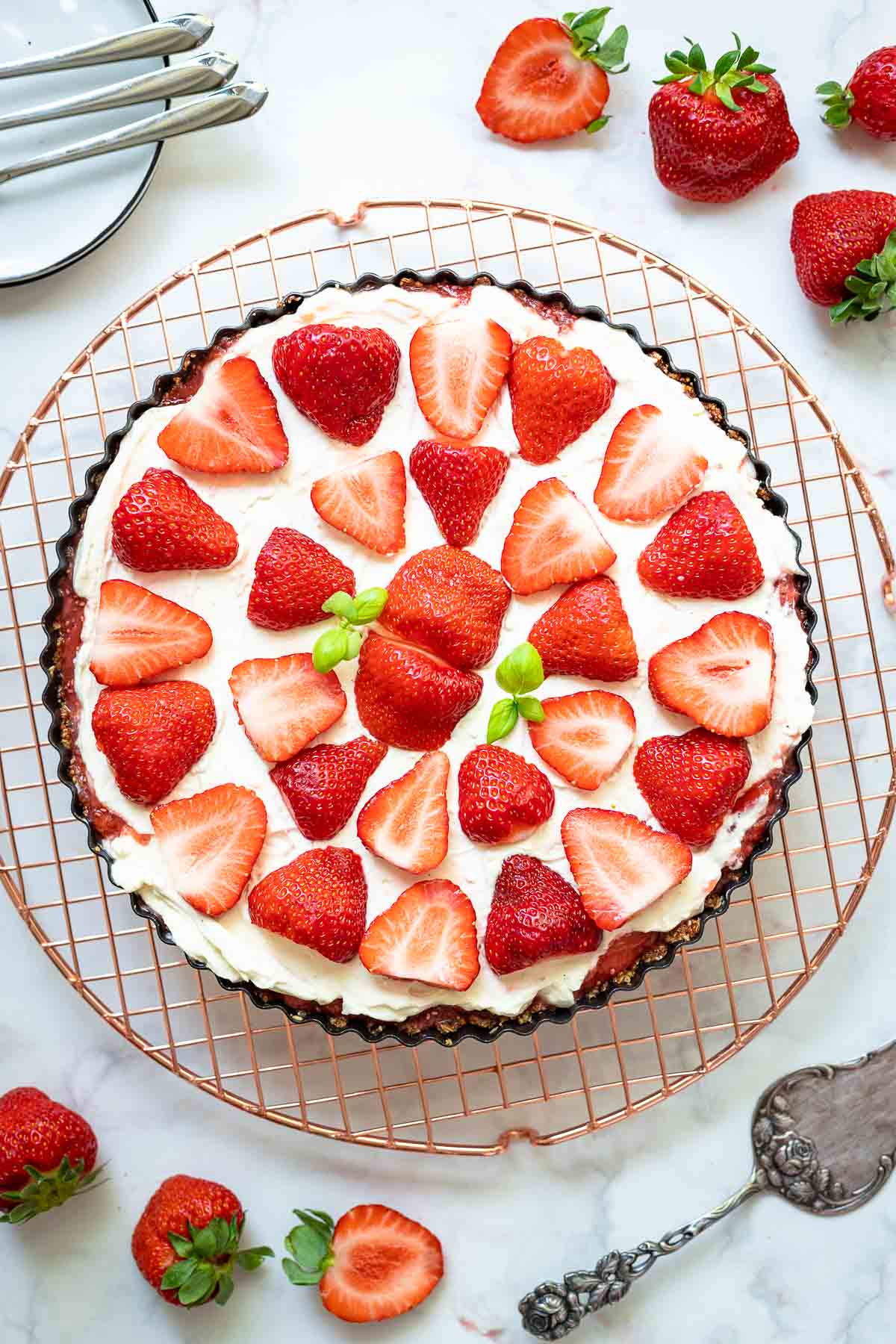 Strawberry Tart with Mascarpone Cream (gluten-free)