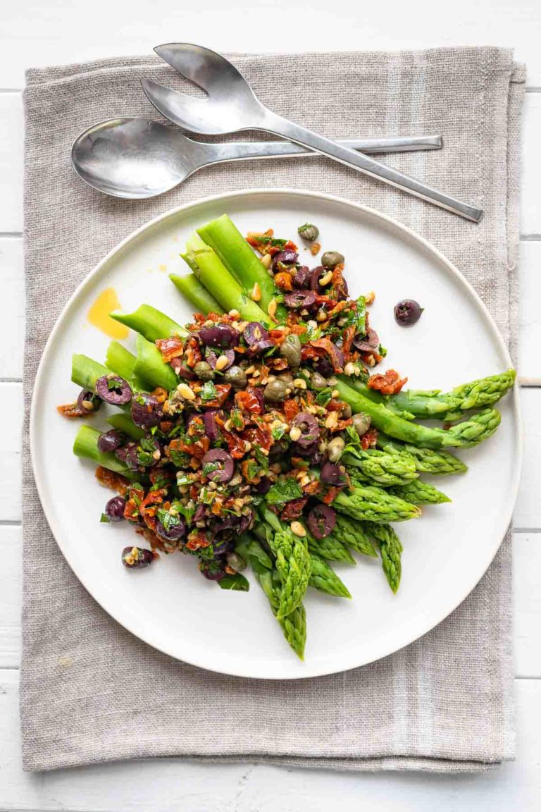 Grüner Spargel mediterran Beilage Rezept