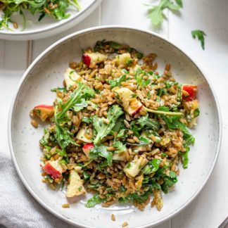 Grünkern-Salat mit Apfel & Parmesan