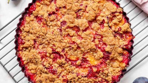 Plum Crumble Cake Simple Recipe Elle Republic