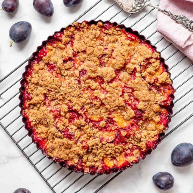 Buttermilch Zwetschgenkuchen mit Streusel Rezept