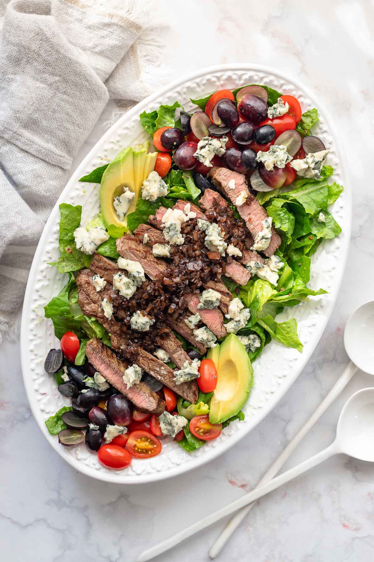 Grilled Steak Salad Ith Balsamic Glaze Recipe Elle Republic