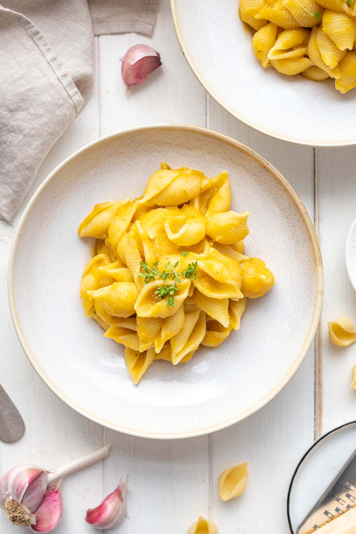 Cremige Kürbis Pasta (vegan) mit Butternut-Kürbis