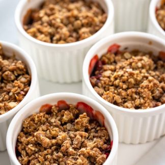 Apfel-Crumble mit Cranberries