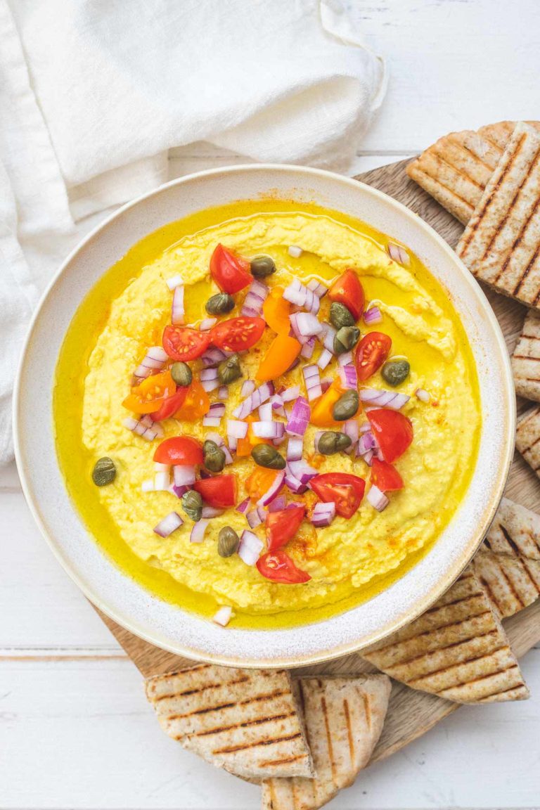 Griechischer Fava Dip mit Chana Dal & Kurkuma