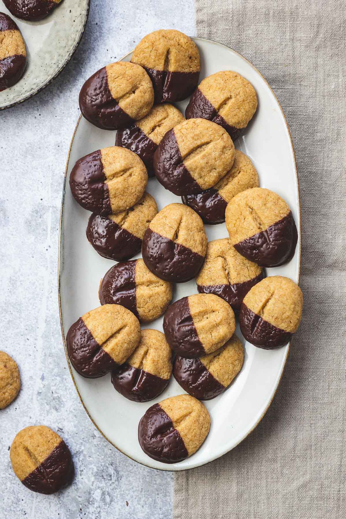 Cappuccino Shortbread Kekse Mit Dunkler Schokolade Elle Republic