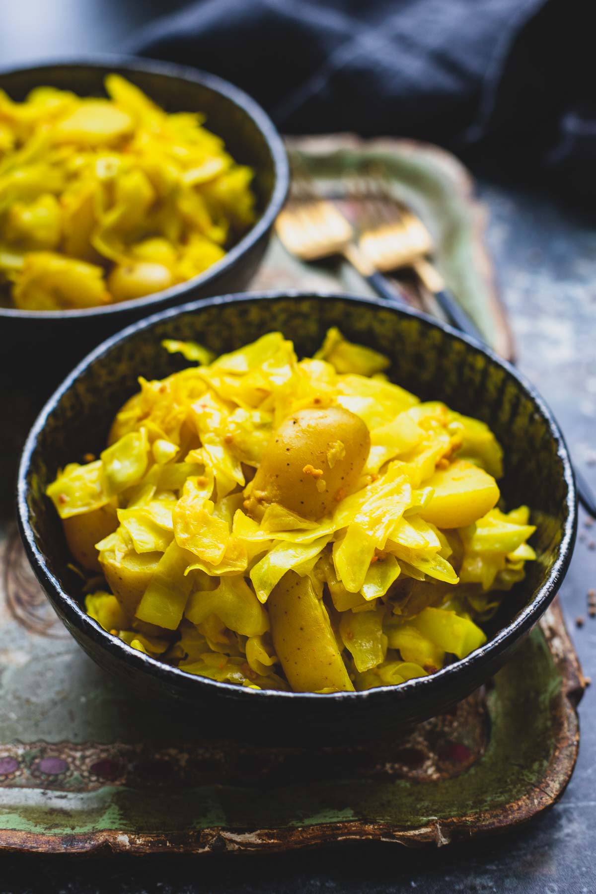 Spitzkohl-Pfanne mit Kartoffeln (bengalische-Art) Rezept
