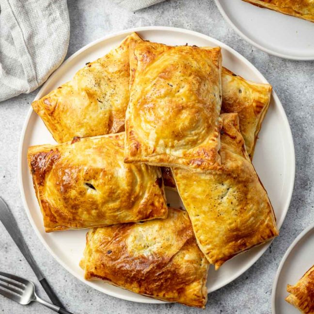 Puff Pastry Hand Pies with Mushrooms & Savoy Cabbage | Elle Republic