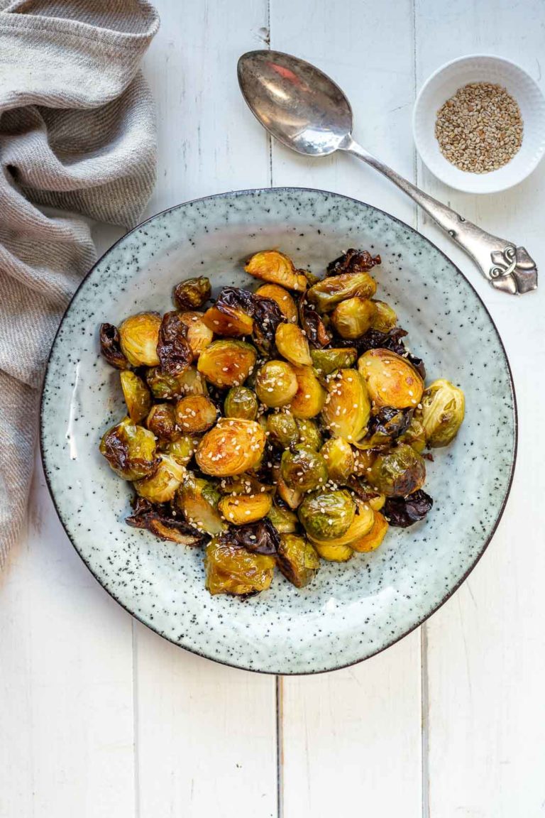 Gerösteter Rosenkohl asiatische Art