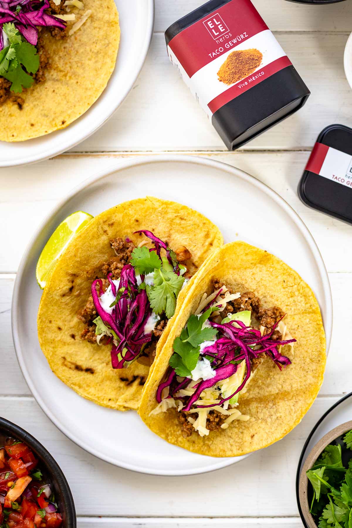 Schnelle mexikanische Tacos mit Hackfleisch Rezept mit Elle Herbs Taco Gewürz