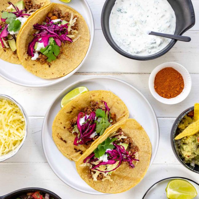 Schnelle mexikanische Tacos mit Hackfleisch Rezept