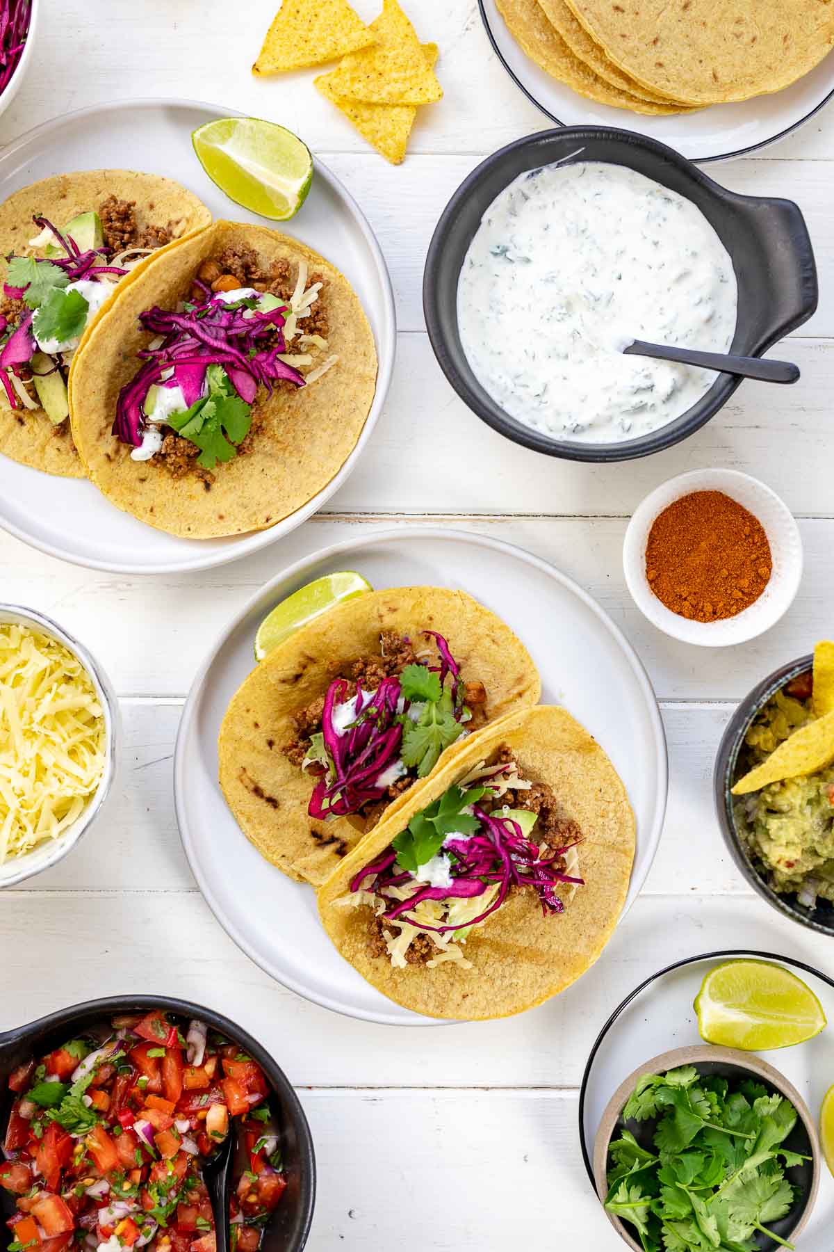 Schnelle mexikanische Tacos mit Hackfleisch