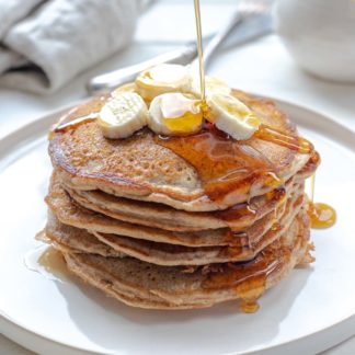 Gesunde Pfannkuchen, Gesunde Pancakes mit Vollkorn Dinkelmehl