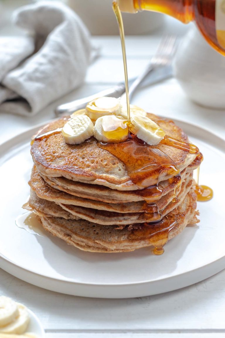 Gesunde Pfannkuchen, Gesunde Pancakes mit Vollkorn Dinkelmehl