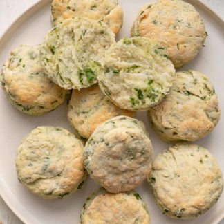 Buttermilk biscuits with wild garlic