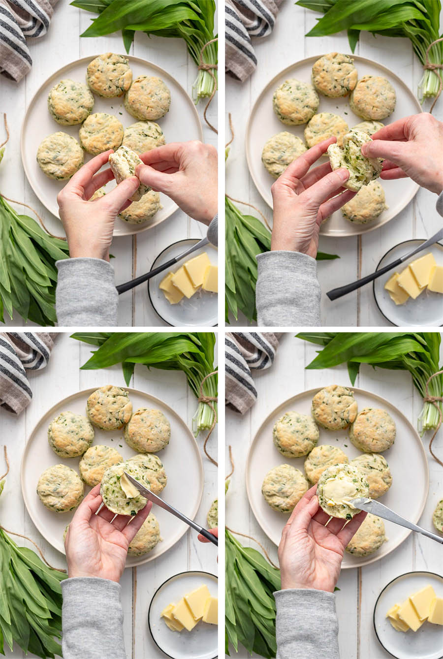 Buttermilch Biscuits mit Bärlauch 