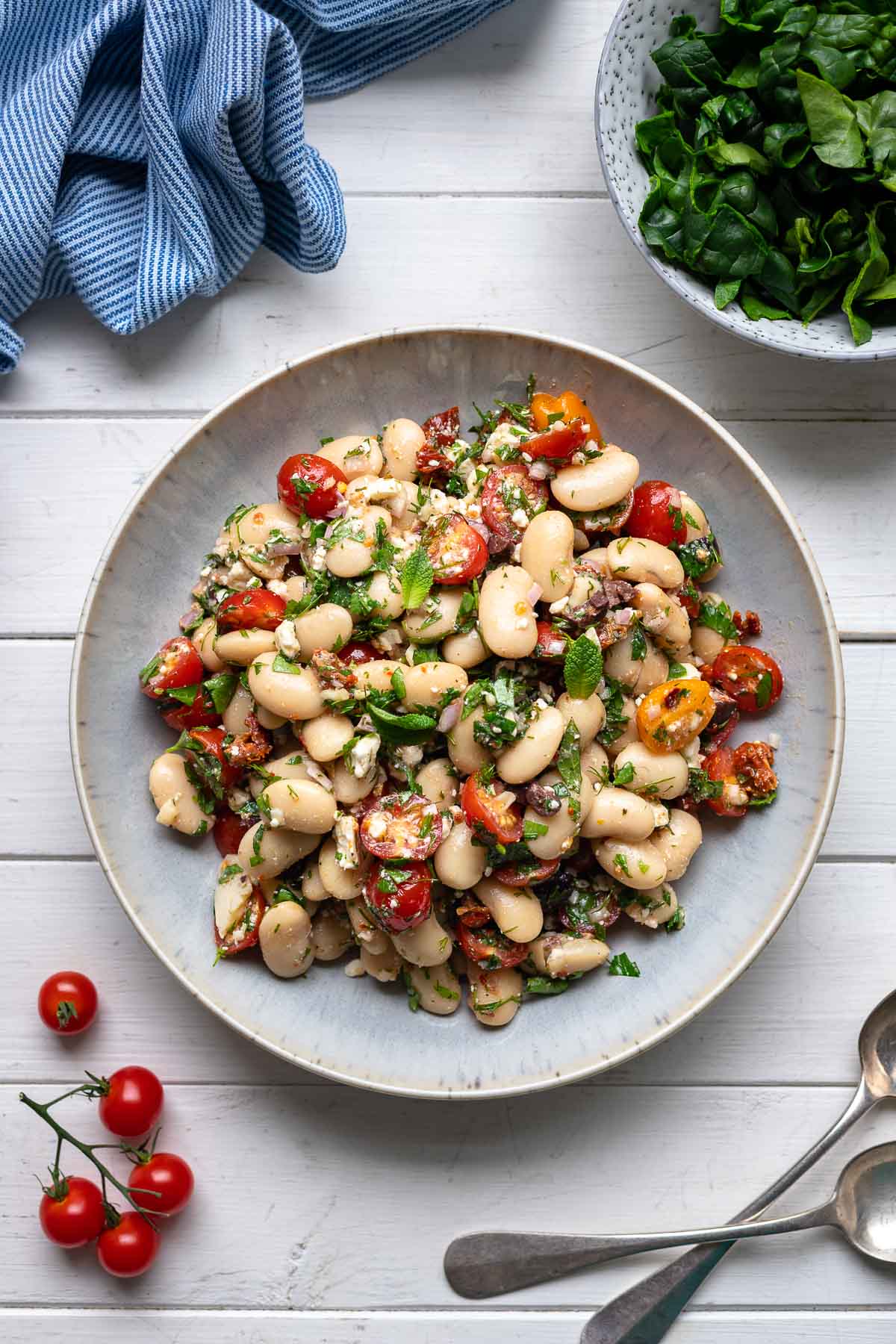 Greek Style Jumbo White Bean Salad | Recipe | Elle Republic