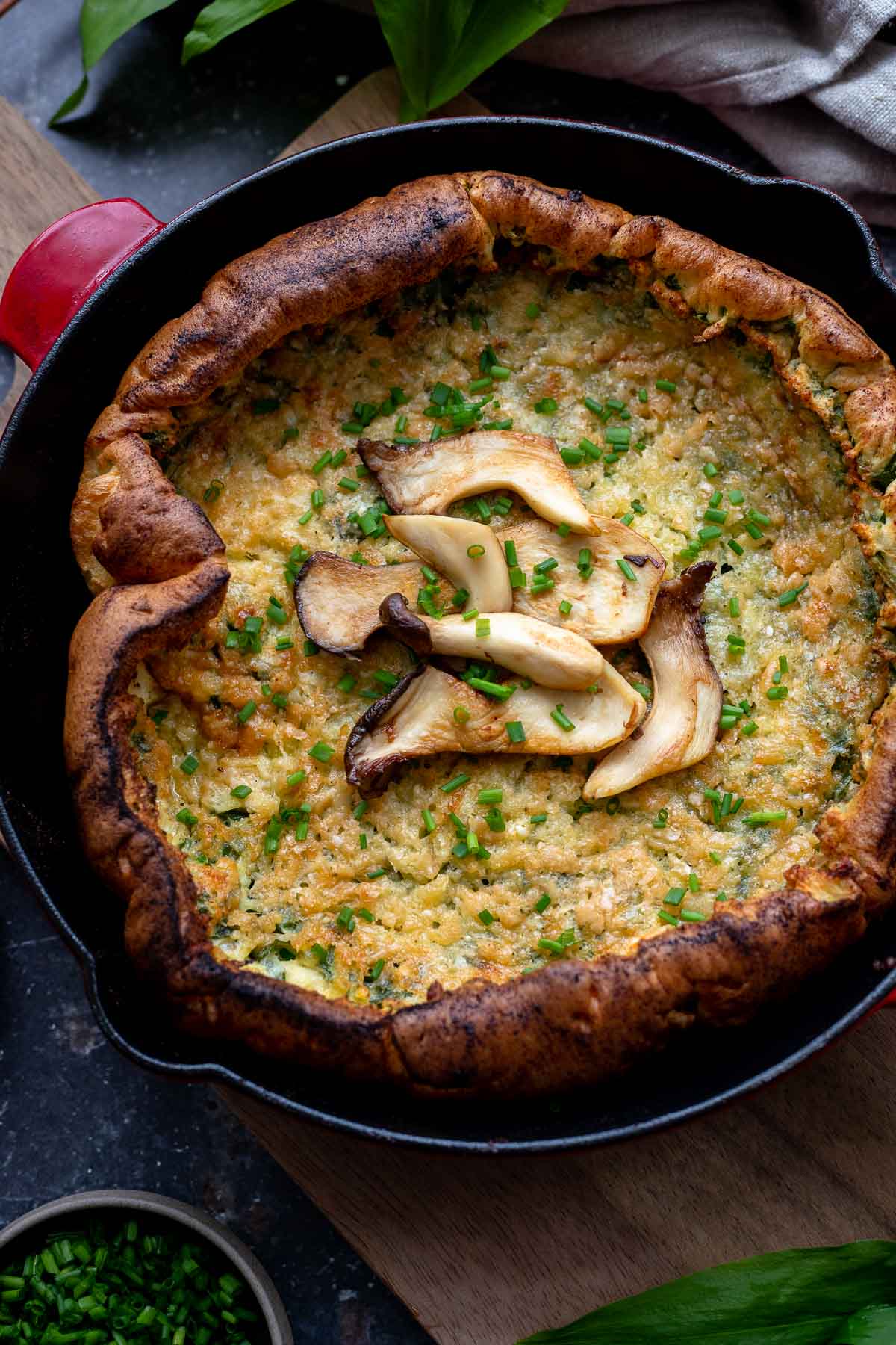 Dutch Baby with Parmesan and Wild Garlic