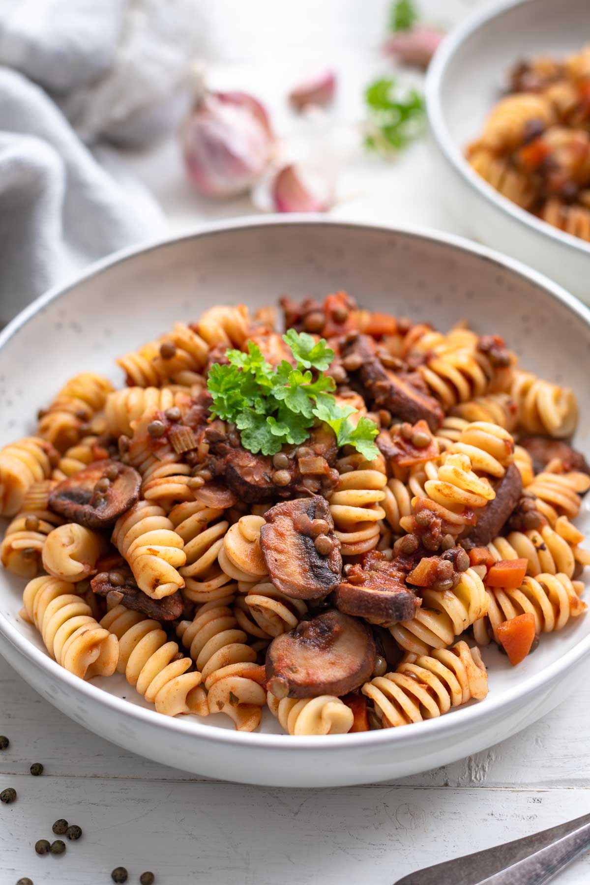 Linsen Pilzragout mit Pasta | Rezept | Elle Republic