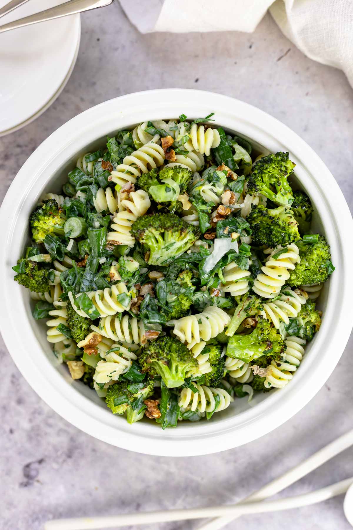 Broccoli pasta salad with buttermilk dressing 