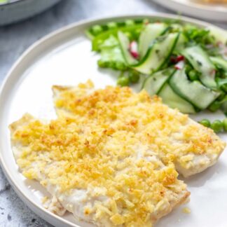 Scholle im Backofen mit Parmesan-Panko-Kruste