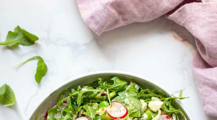 Frischer Dicke Bohnen Salat mit Rucola & Fenchel 