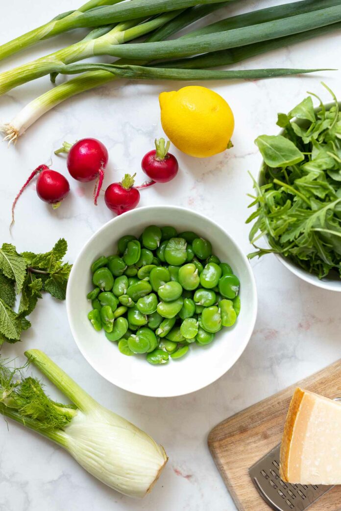 Frischer Dicke Bohnen Salat mit Rucola &amp; Fenchel | Rezept | Elle Republic