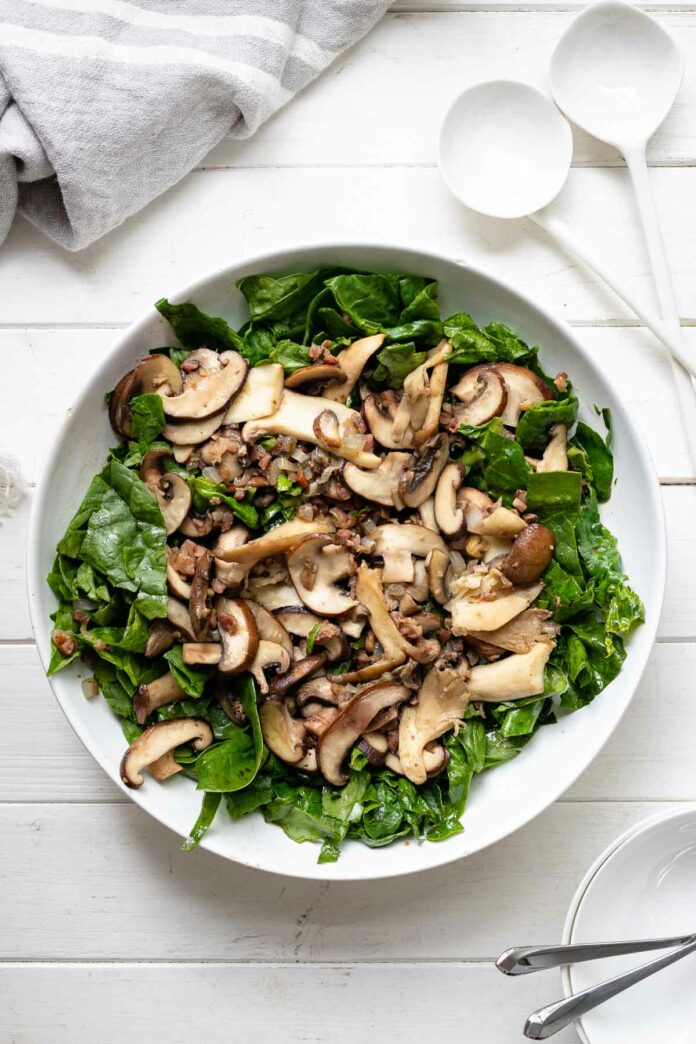 Warm Mushroom Spinach Salad | Recipe | Elle Republic