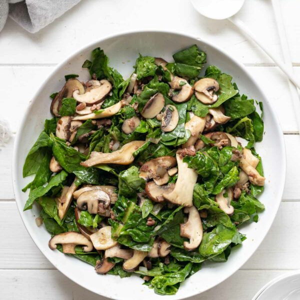 Warm Mushroom Spinach Salad | Recipe | Elle Republic