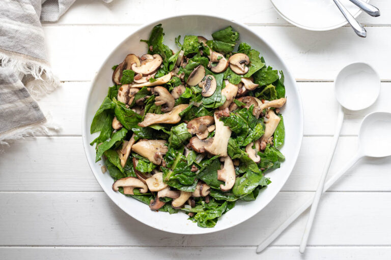 Warm Mushroom Spinach Salad | Recipe | Elle Republic