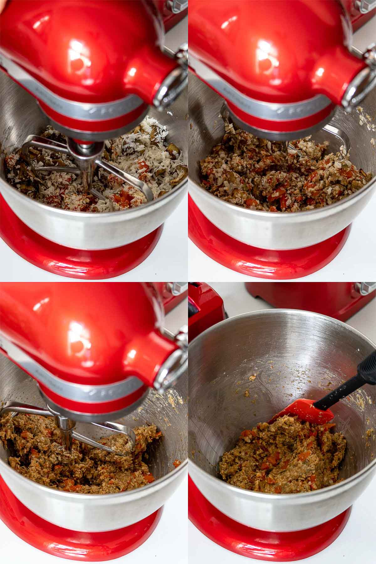 Kitchenaid steps for Aubergine/Eggplant Meatballs