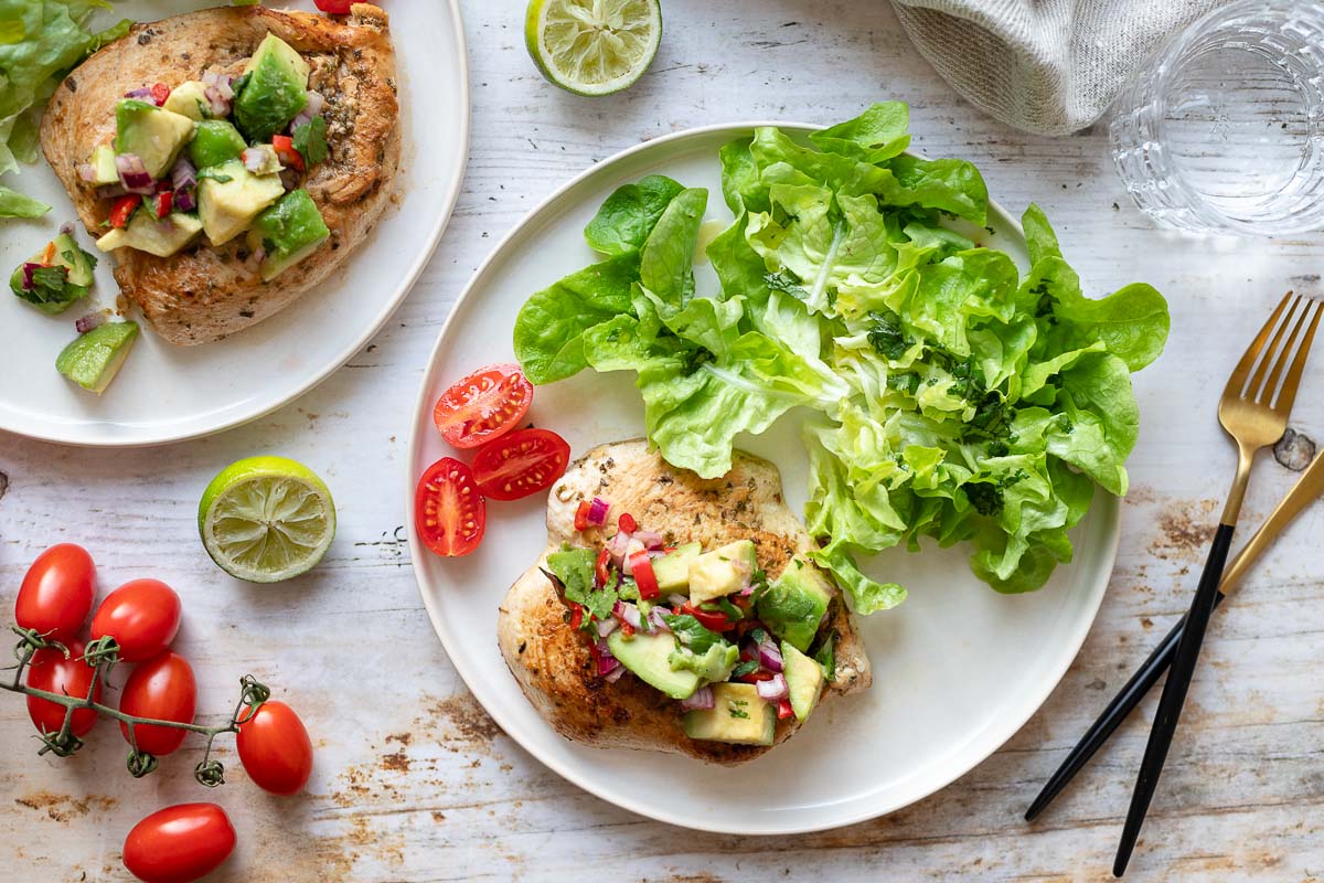 Grilled Chicken Breast with Avocado Salsa