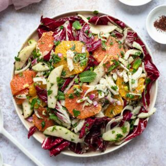 Radicchio-Fenchel-Salat mit Orangen & Birne Rezept