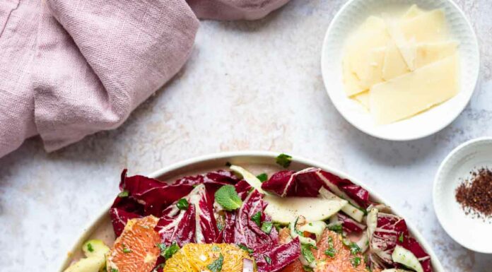 Radicchio-Fenchel-Salat mit Orangen & Birne Rezept