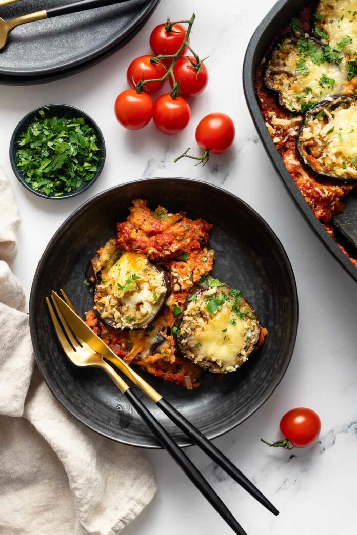 Auberginenauflauf Rezept (Melanzane alla parmigiana)