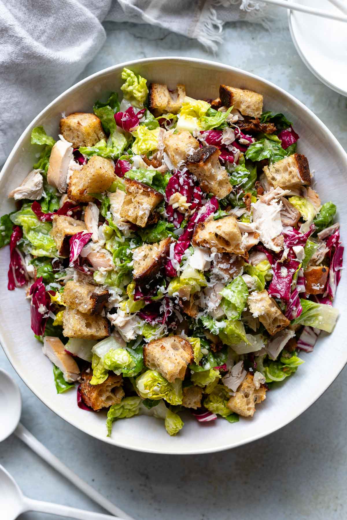 Classic Caesar Salad with Roasted Chickent