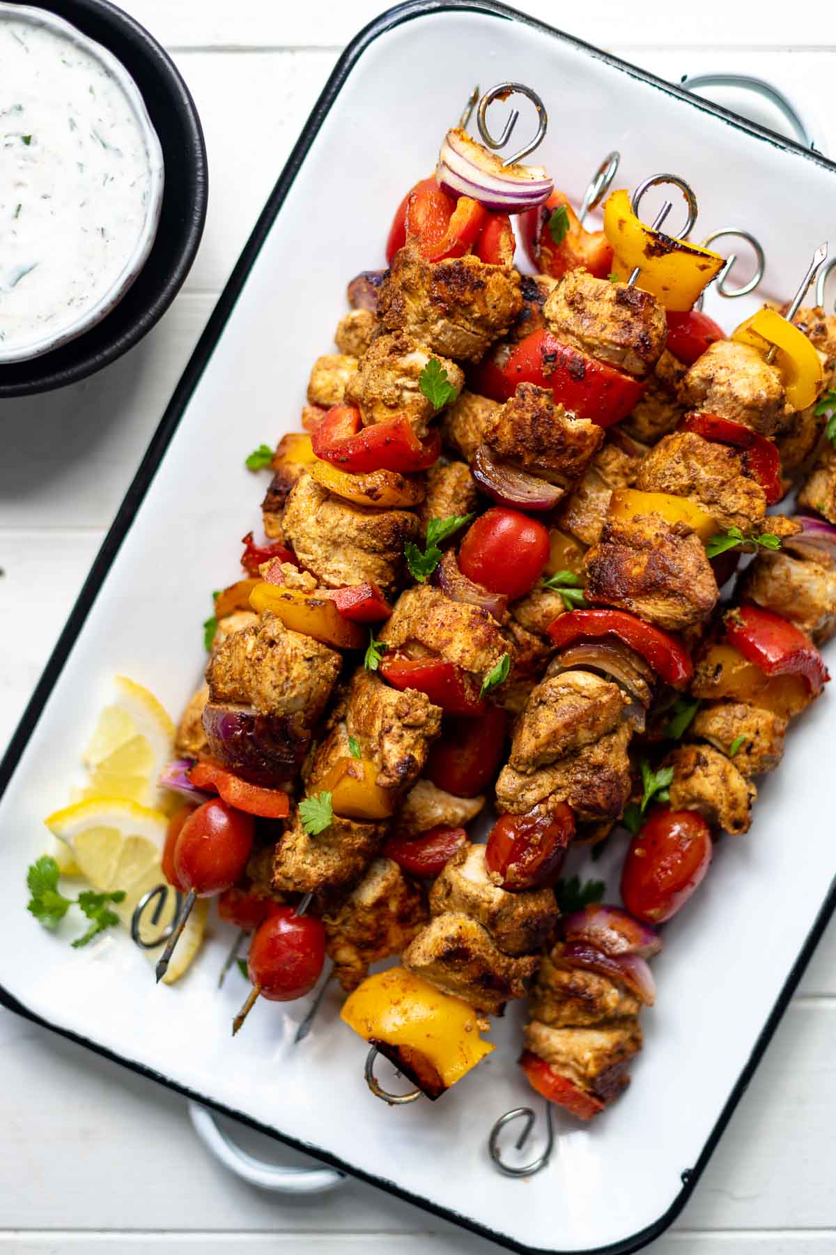 Tandoori Chicken Kebabs with Mint-Yogurt Dip | Recipe | Elle Republic