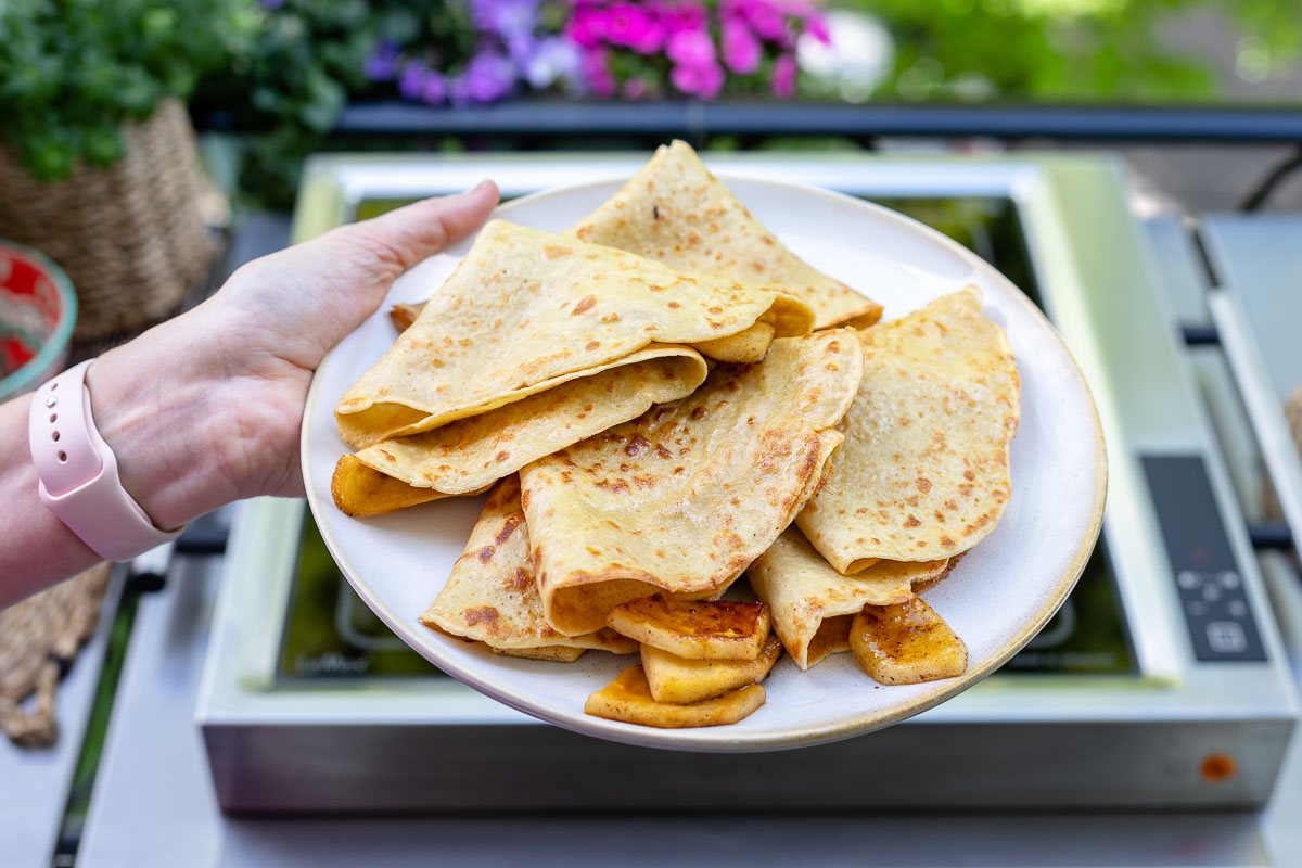 Original Crêpes mit Äpfel Rezept (französische Pfannkuchen)