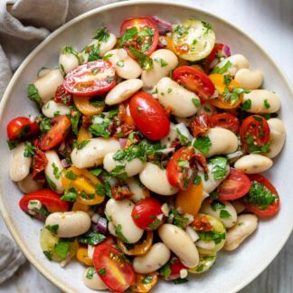 Italienischer Bohnensalat mit Tomaten Rezept