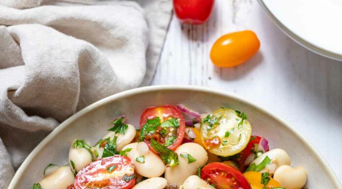 Italienischer Bohnensalat mit Tomaten Rezept